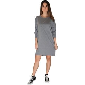 NEW GAP Gray T-shirt Dress w/Exposed Back Zip - 3/4 Sleeve Size XL Casual